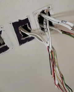 Electrician doing electrical work